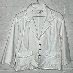bcih White Cotton Jacket L